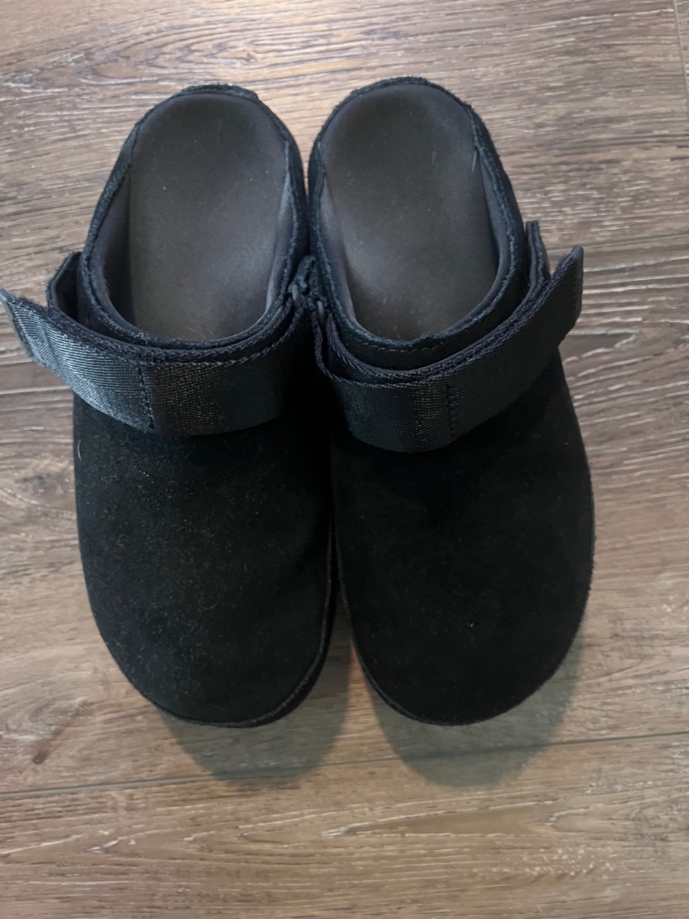Ugg Black Slip-On Clog with Hook-and-Loop Strap